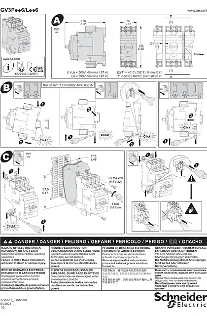schneider施耐德GV3 P..6_L..6 - 说明页
